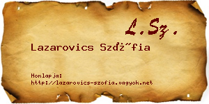 Lazarovics Szófia névjegykártya